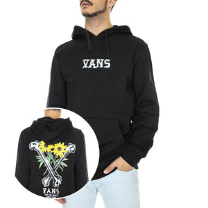 Crossbones Po Black - Felpa con Cappuccio Uomo Nera VN0A7S83BLK1  VANS 