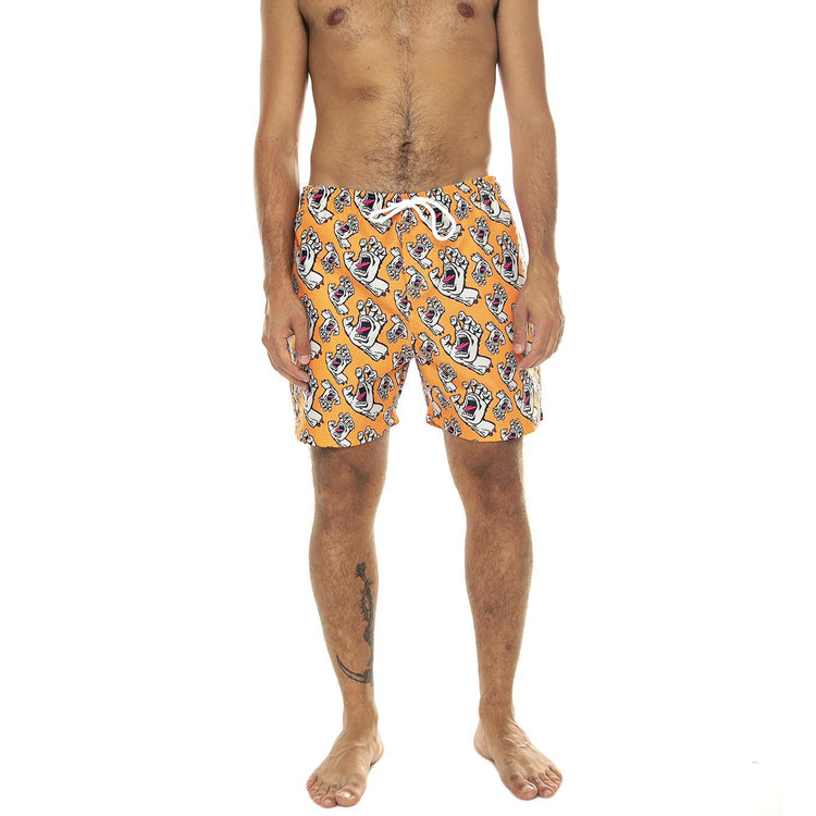 Hands All Over Apricot - Costume da Bagno Uomo Multicolore SCA-SHR-5042  SANTA CRUZ 