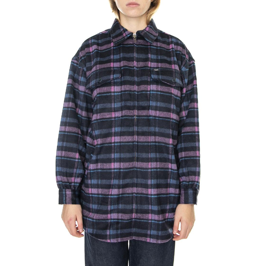 90s Workwear Overshirt Rivet Navy-L46VAO75 - Camicia Donna Blu / Multicolore 112321188  LEE 