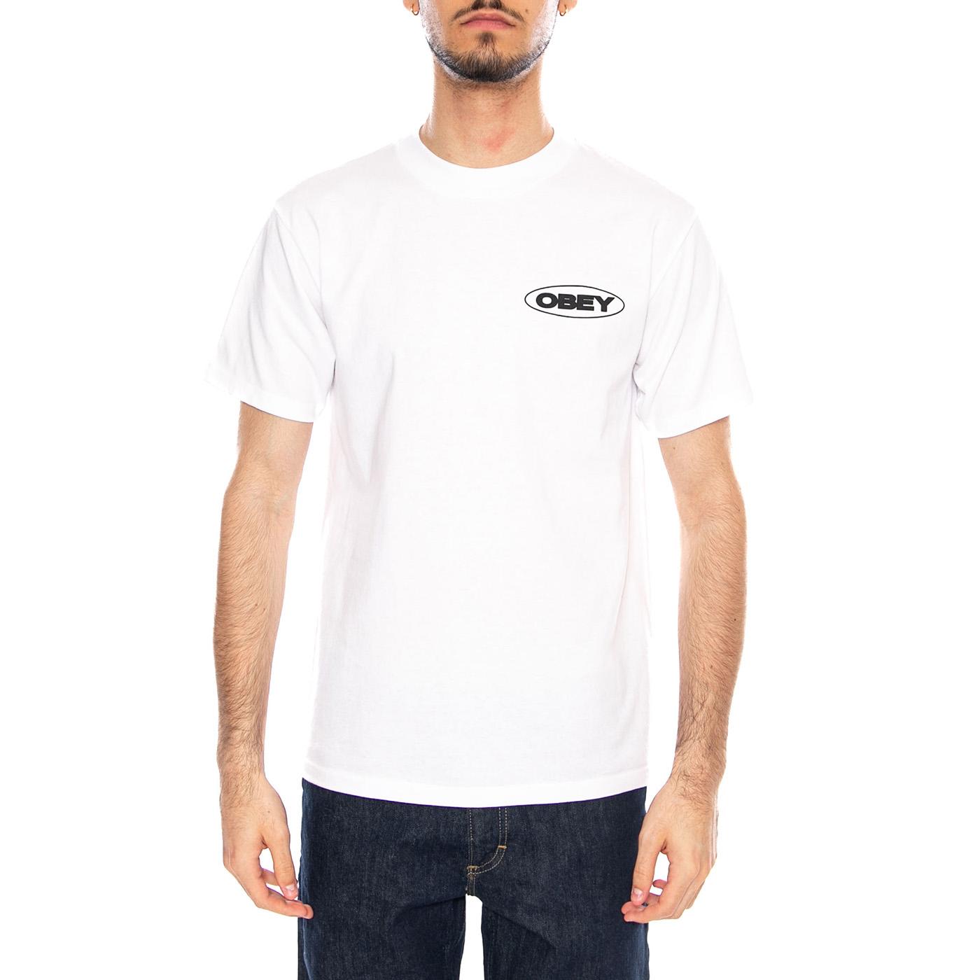 Obey Global Impact Tee White - Maglietta Girocollo Uomo Bianca 165264310 WHT OBEY 