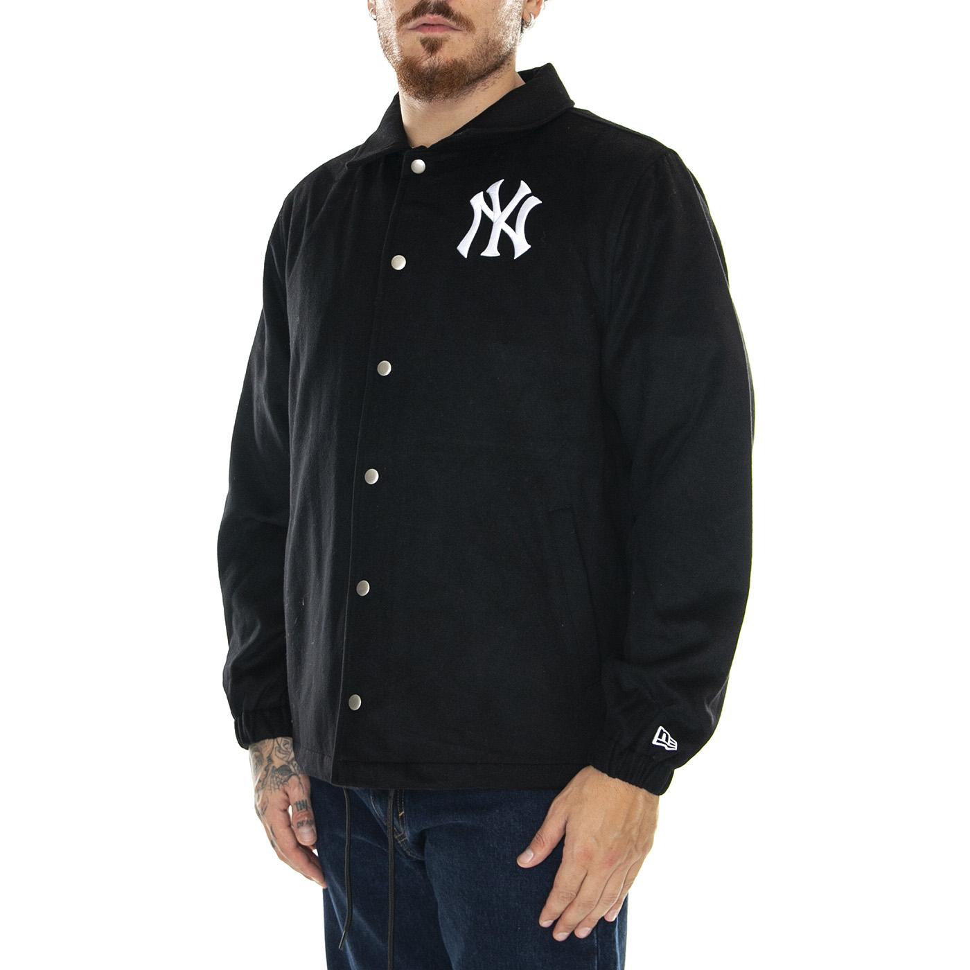 MLB Coaches Jacket Nevyan Black / White - Giacca Invernale Uomo Nera 60424437  NEW ERA 