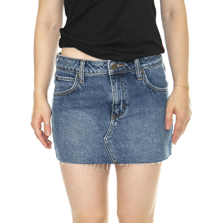 Mini Skirt Facets of Blue - Gonna Denim Jeans Blu 112349008  LEE 