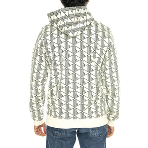 Lacoste Fleece-Hoodie mit Monogramm - Felpa con Cappuccio Uomo Bianca SH2855-00  LACOSTE 