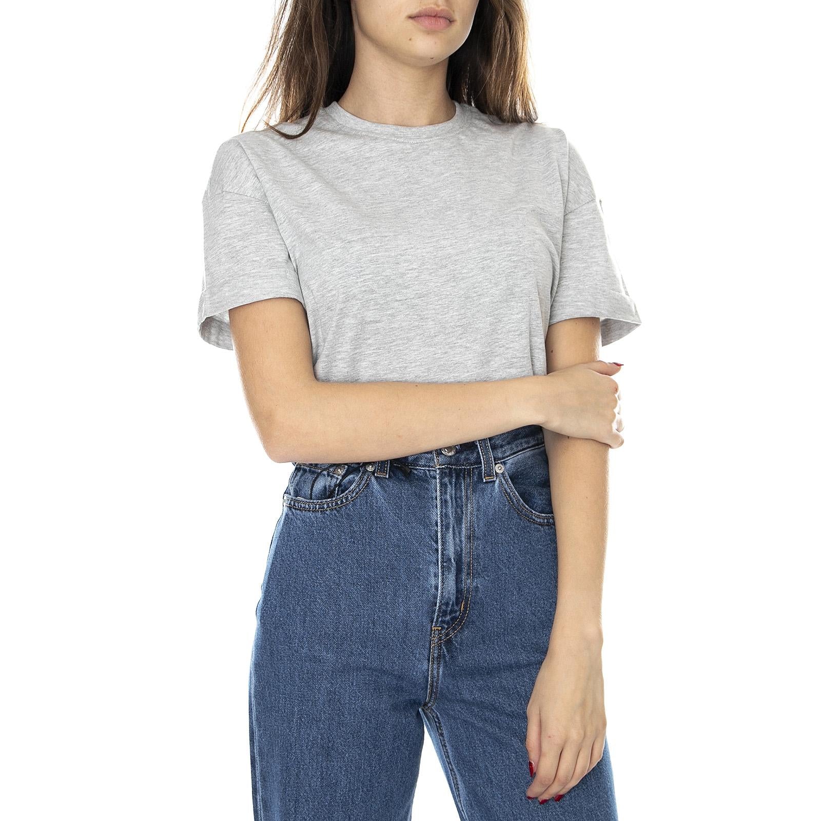 Wm Liff T-Shirt - Light Grey - Maglietta Girocollo Donna Grigia 9184122-8242  DESIRES 
