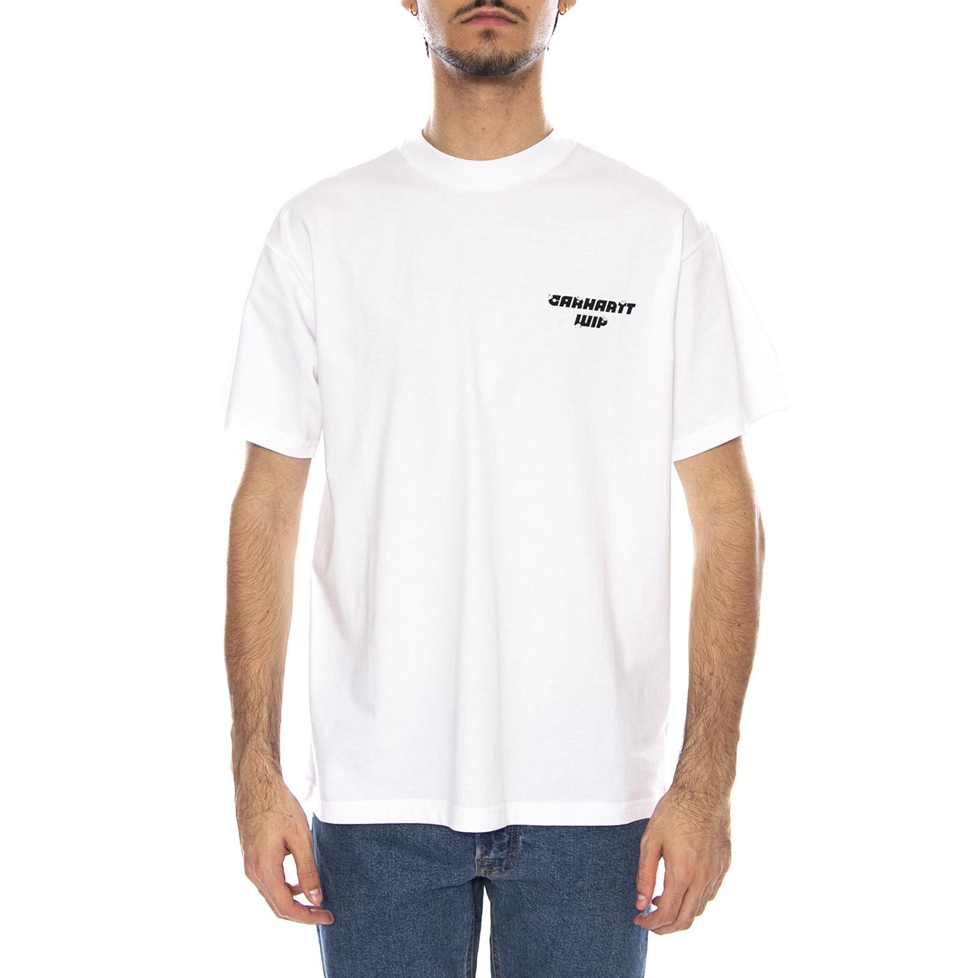 S/S Wiptopia T-Shirt White - Maglietta Girocollo Uomo Bianca I035492.02XX  CARHARTT WIP 