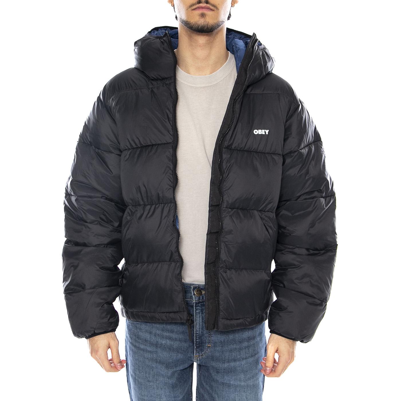 Stratus Puffer Black - Giacca Piumino con Cappuccio Uomo Nero 121800576 BLK OBEY 