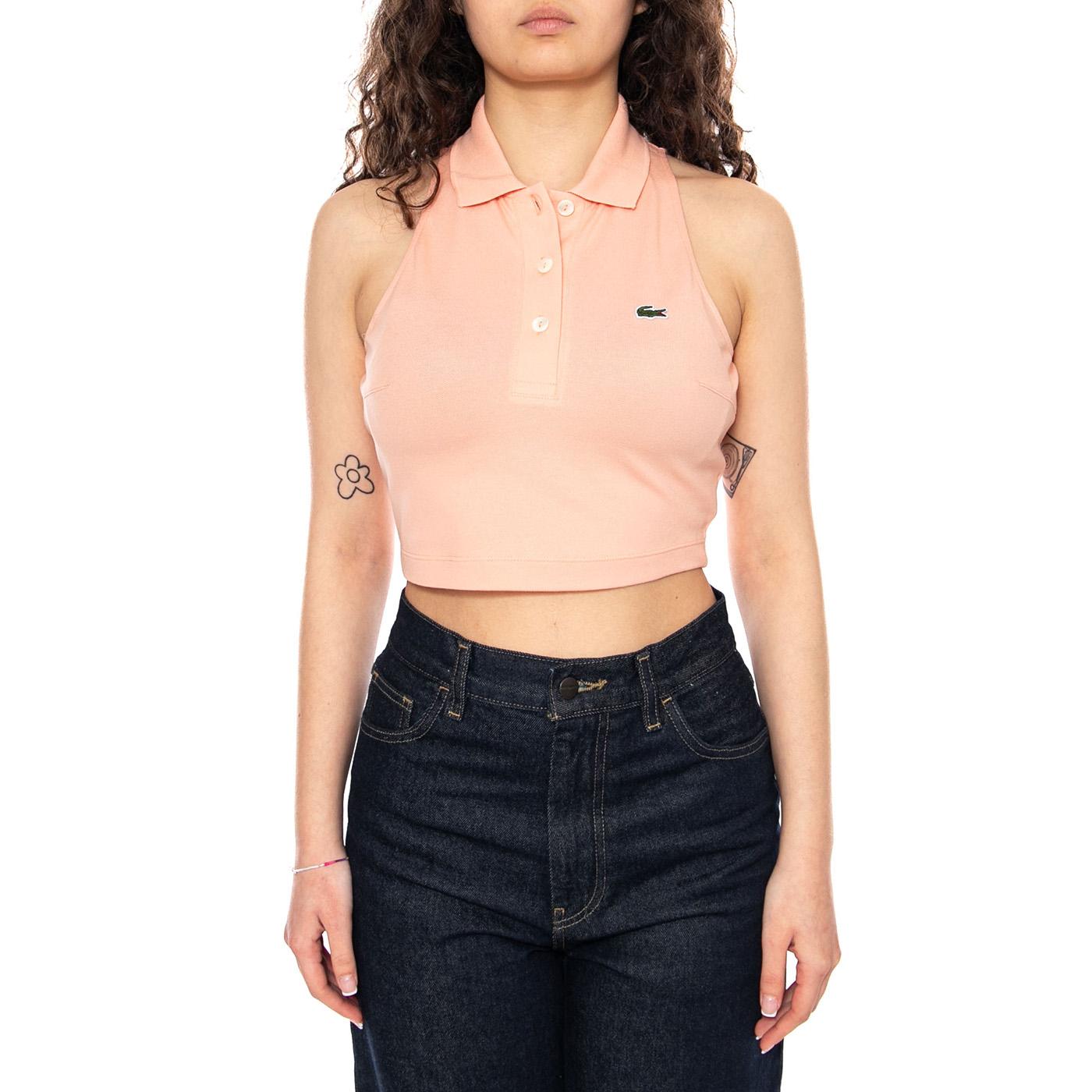 Maglietta M/C Tank Pink - Canotta Donna Rosa PF3123 UI2 LACOSTE 