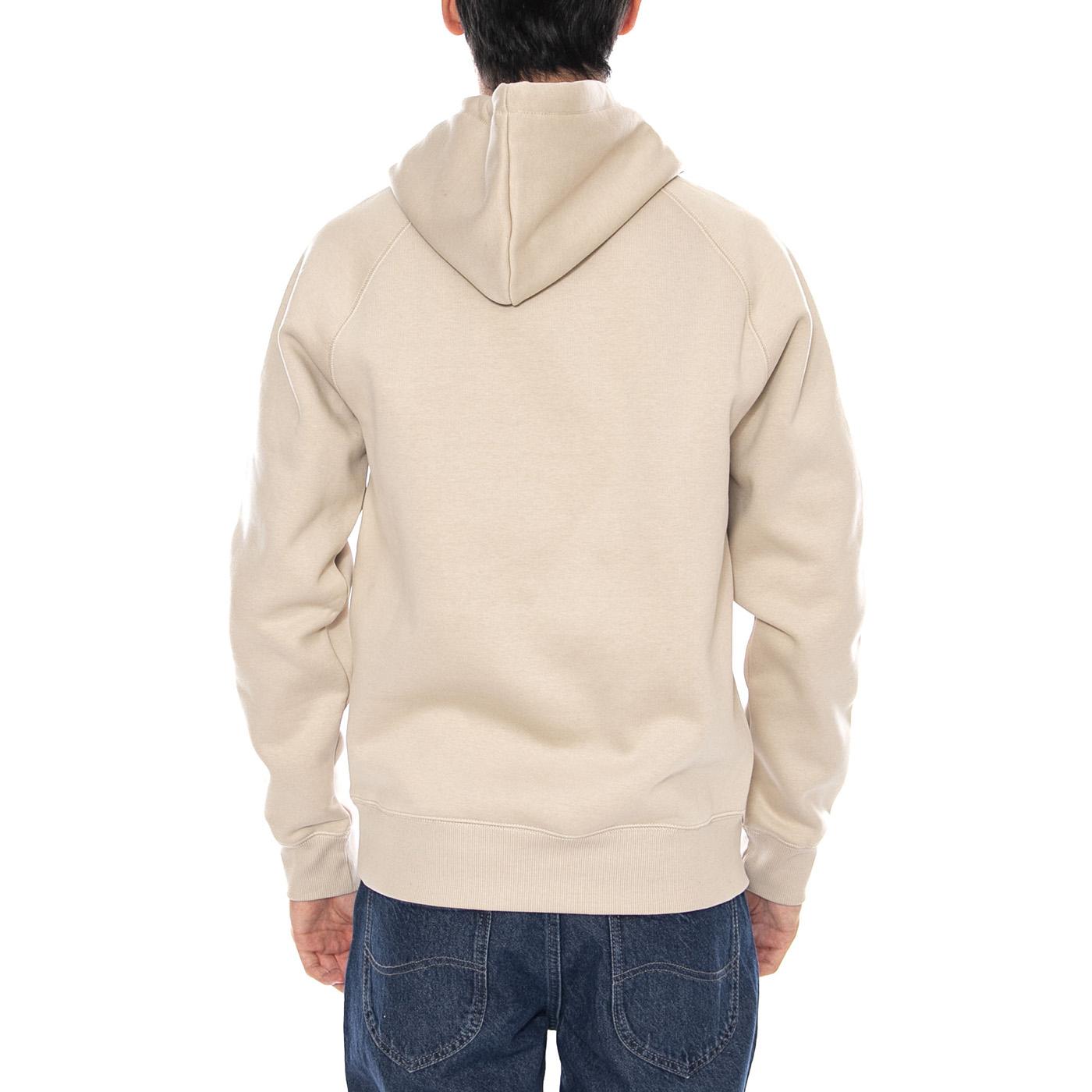Hooded Chase Sweat Fleur De Sel / Gold - Felpa con Cappuccio Uomo Beige I033661.38AXX  CARHARTT WIP 