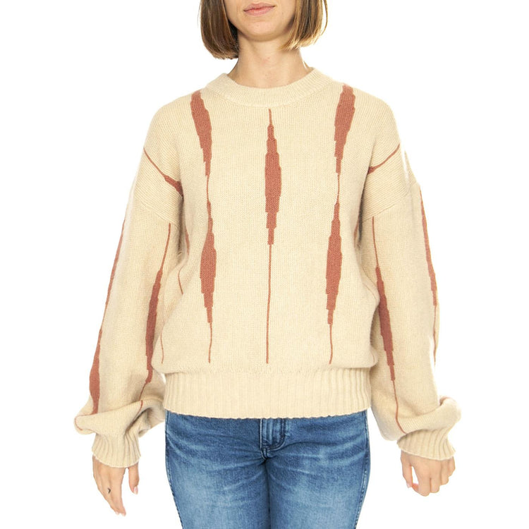 Jersey Jacquard Lineas Rosa - Maglione Donna Multicolore 43W/10613  WILD PONY 