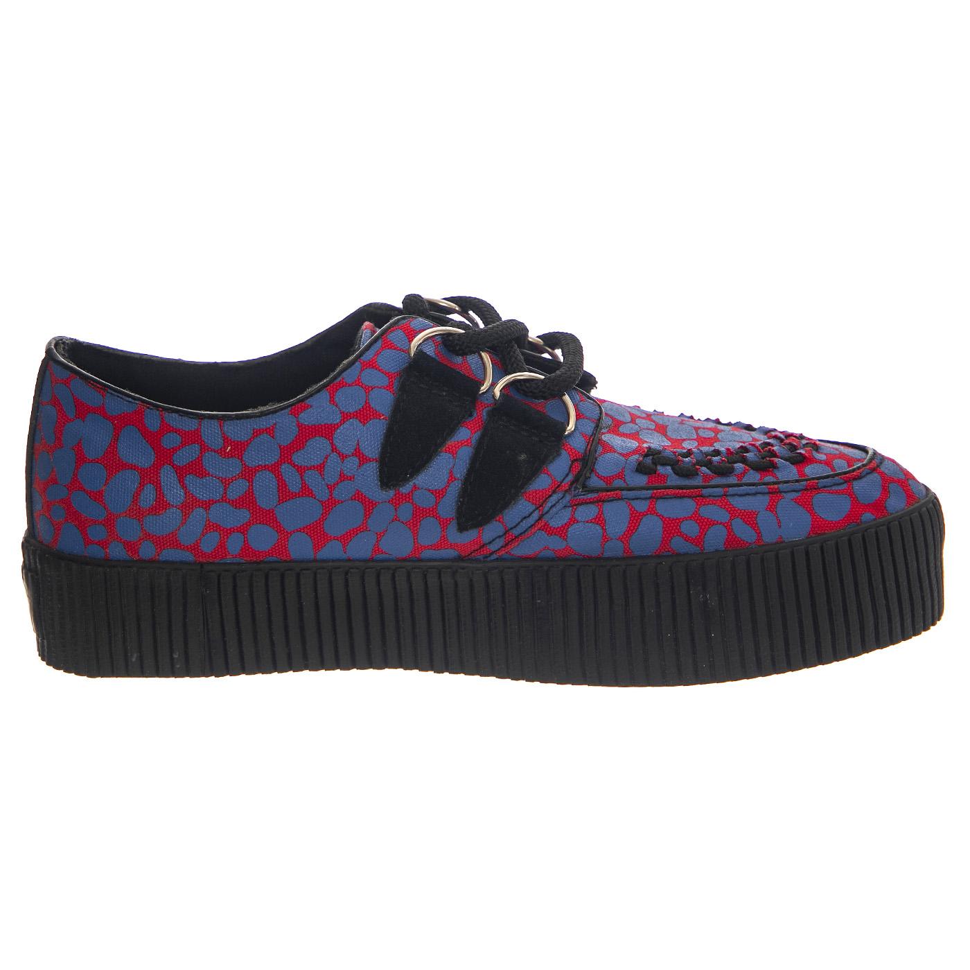Hoxton Creeper Red / Leo Print - Scarpe Donna Multicolore VS-010X-RLEO  UNDERGROUND 