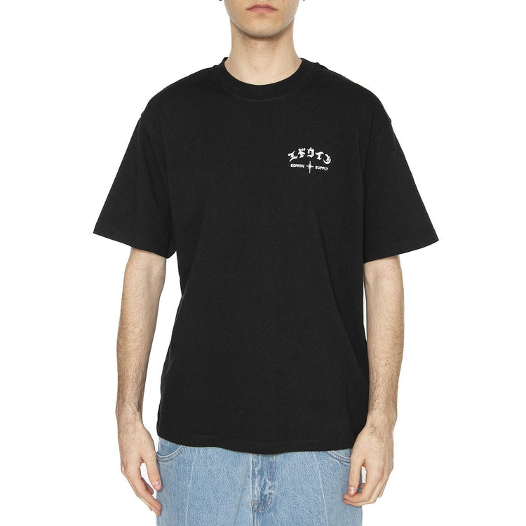 High Life Low Levels Chest Ts Black - Maglietta Girocollo Uomo Nera I035025.89.67.-89.67  EDWIN 