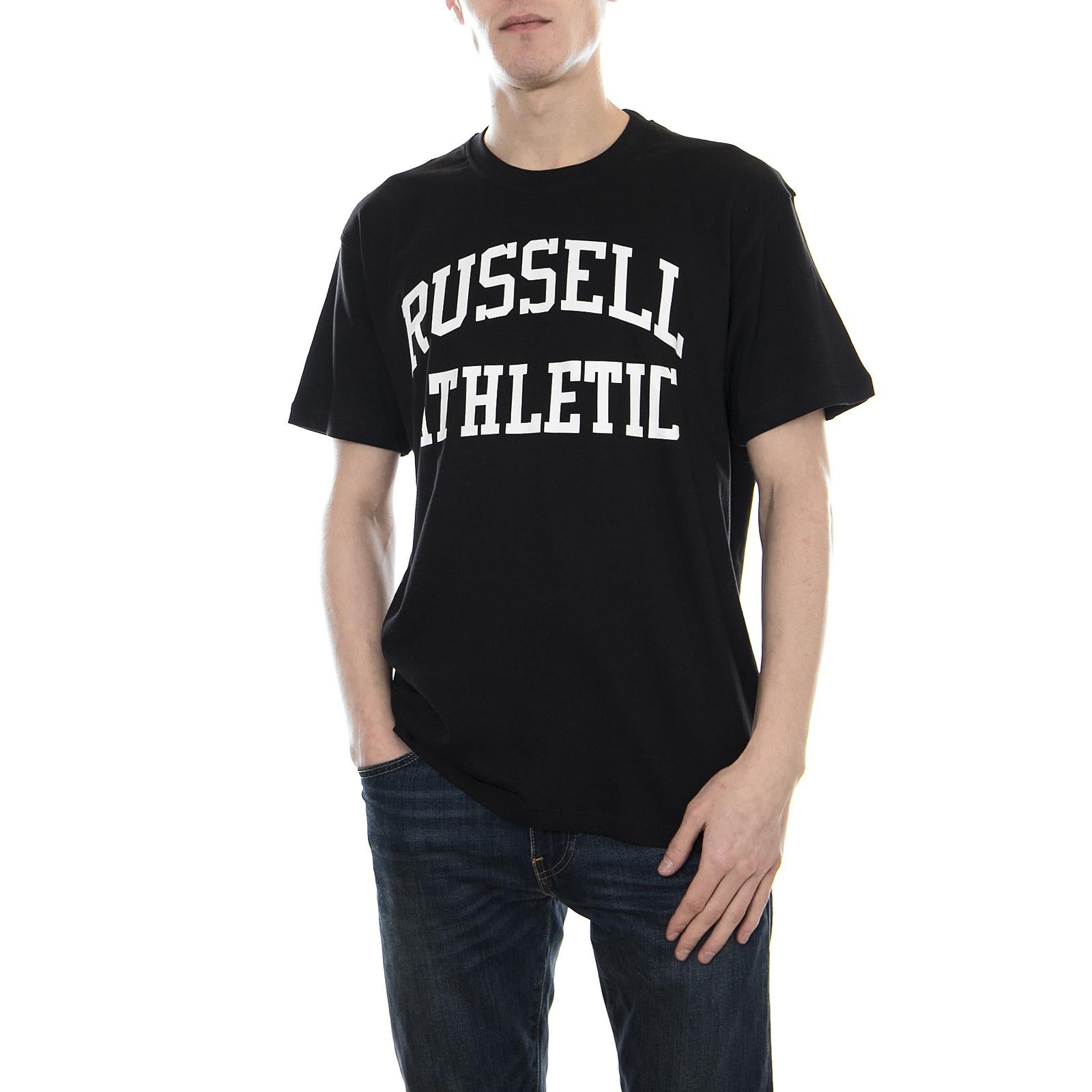 S/S CREW TEE WITH CLASSIC  ARCH LOGO PRINT A8-002-1/099-IO  RUSSELL ATHLETIC 