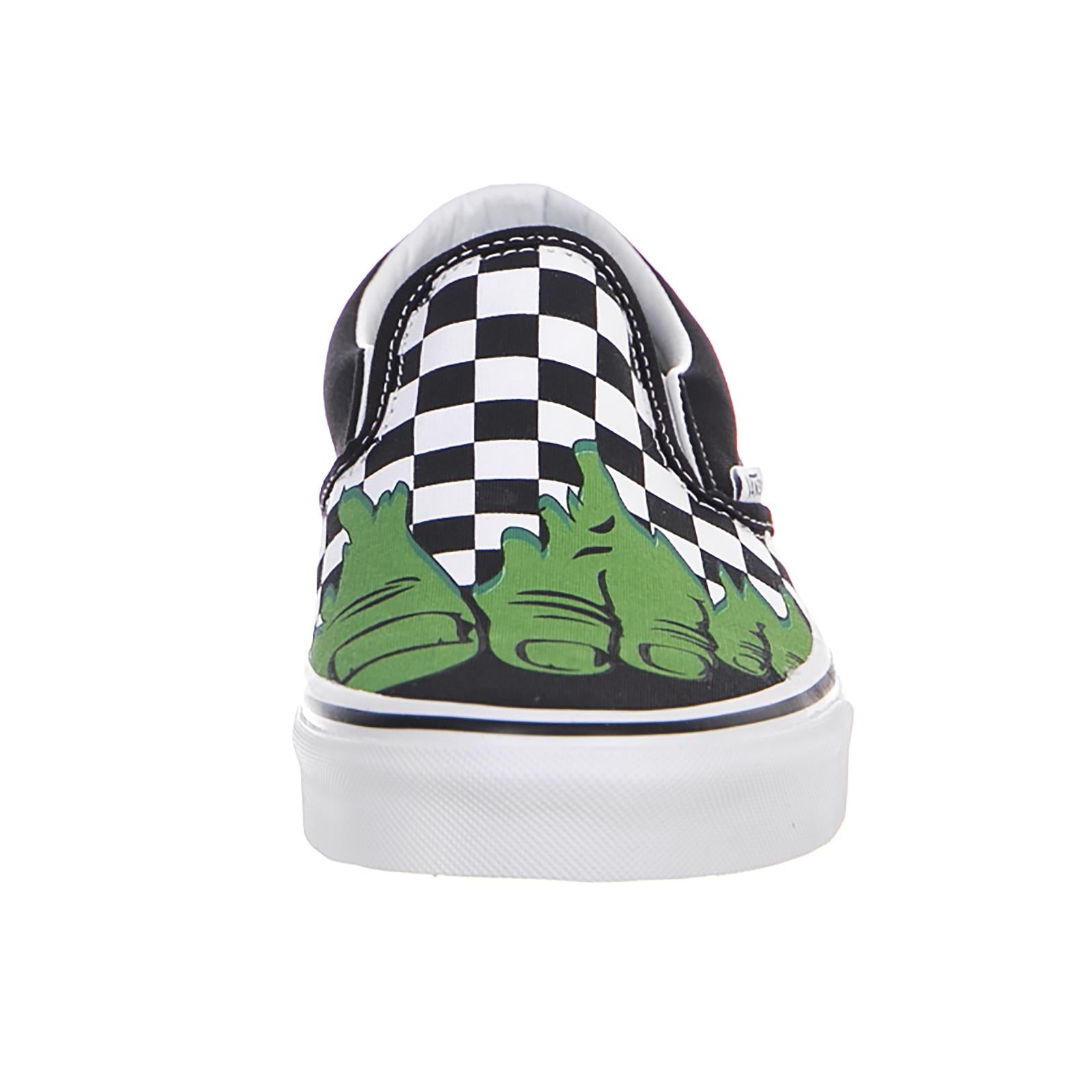 UA CLASSIC SLIP-ON (MARVEL) HULK/CHECKERBOARD VA38F7U44  VANS 
