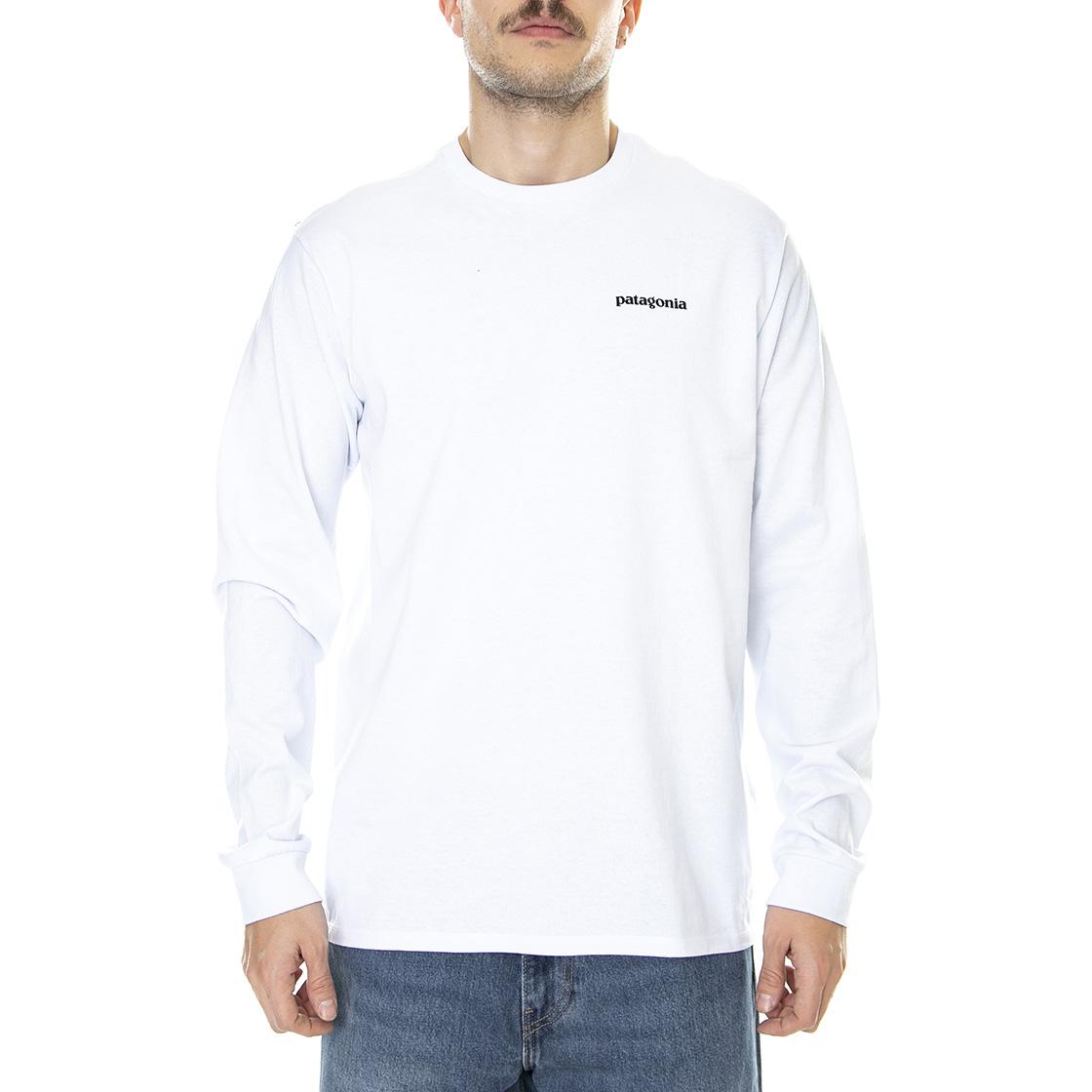P-6 Logo Responsibili-Tee - Maglietta Girocollo Maniche Lunghe Uomo Bianca 38518-WHI  PATAGONIA 
