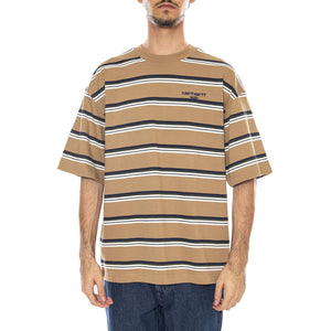 S/S Holm T-Shirt Holm Stripe, Peanut - Maglietta Girocollo Uomo Multicolore I035302.37AXX  CARHARTT WIP 