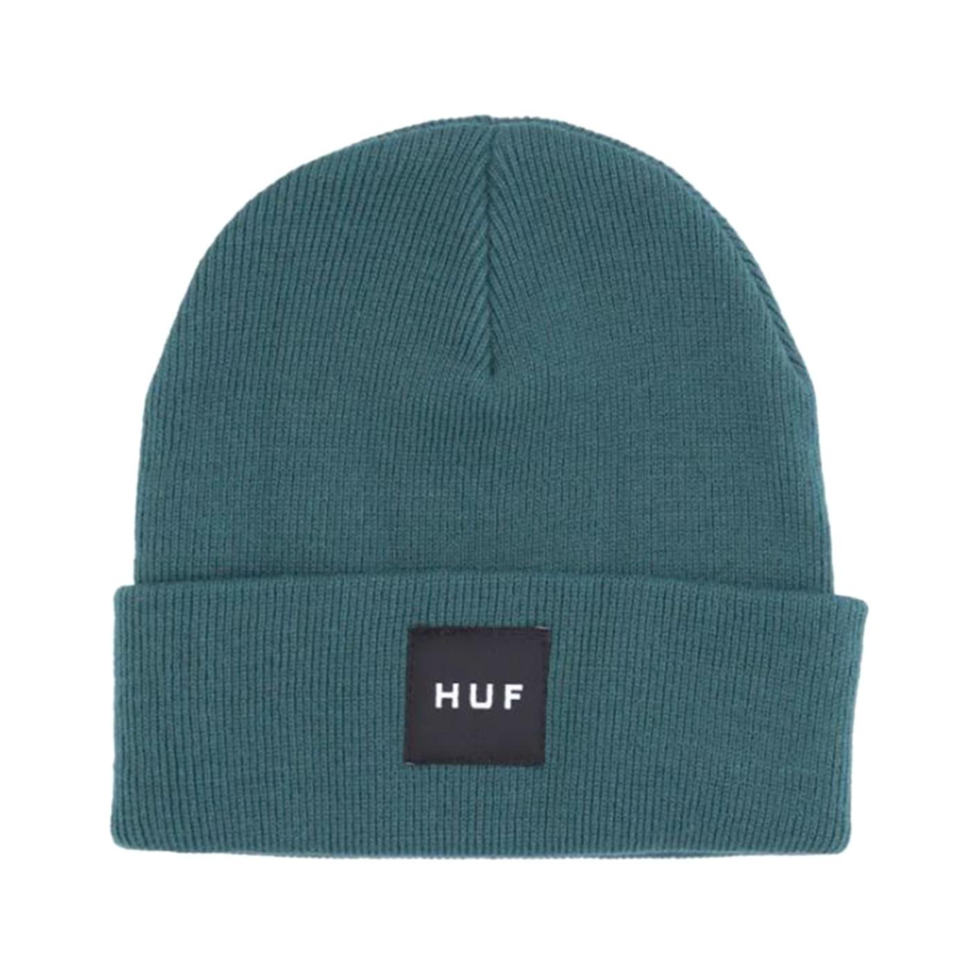 Essentials Box Logo Beanie Sycamore - Cappellino a Cuffia Verde BN00090-SCMRE  HUF 