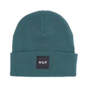 Essentials Box Logo Beanie Sycamore - Cappellino a Cuffia Verde BN00090-SCMRE  HUF 