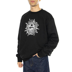 Internationally Known Crewneck Black - Felpa Girocollo Uomo Nera PF00600-BLACK  HUF 