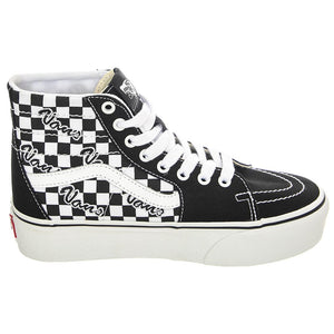 UA SK8-Hi Tapered Stackfo Black / White - Scarpe Stringate Profilo Alto Donna Nere / Checkerboard / Multicolore VN0A5JMK6BT1  VANS 