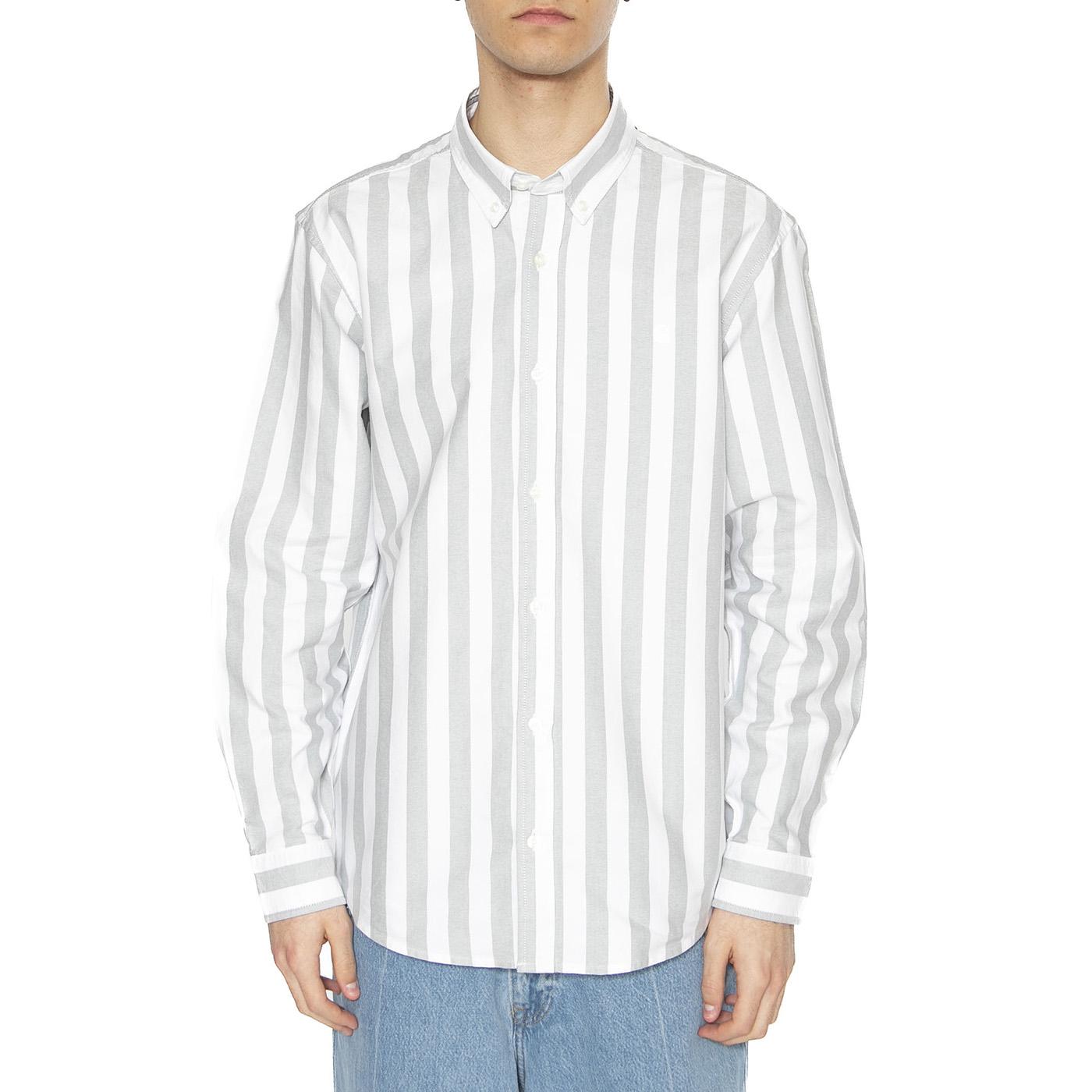 L/S Dillion Shirt Dillion Stripe, Park / White - Camicia Uomo Multicolore I033027.2SOXX  CARHARTT WIP 