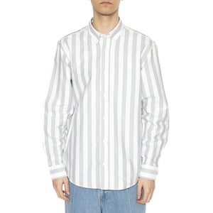 L/S Dillion Shirt Dillion Stripe, Park / White - Camicia Uomo Multicolore I033027.2SOXX  CARHARTT WIP 