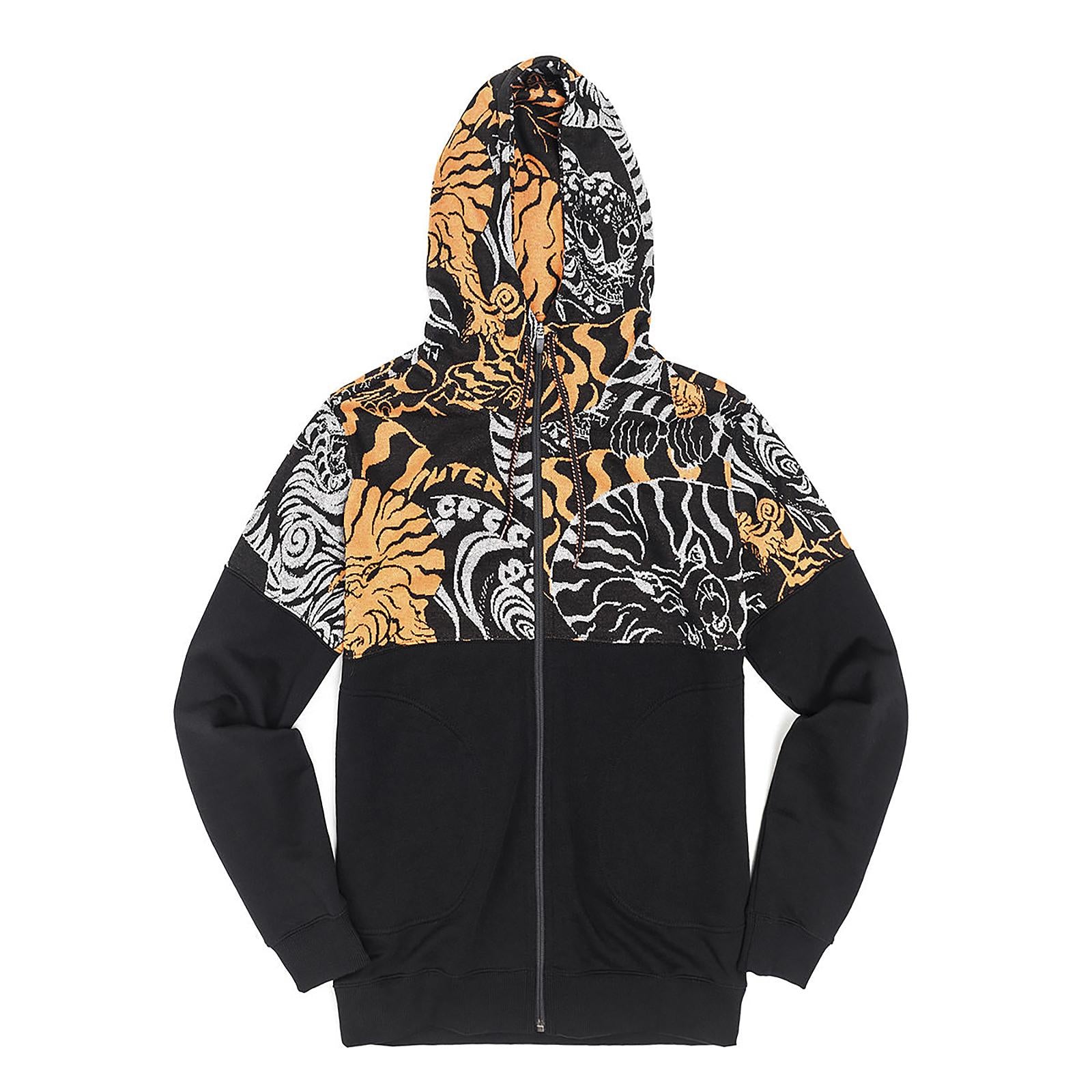 ASIAN RUNNER ZIP HOODIE Black 18SISZ75-BLACK  IUTER 