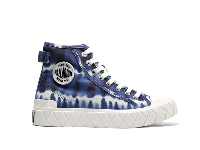 Pallace Ace Mid Tiedye Dark Blue - Scarpe Stringate Profilo Alto Donna Blu / Multicolore PAS98591-408-M  PALLADIUM 
