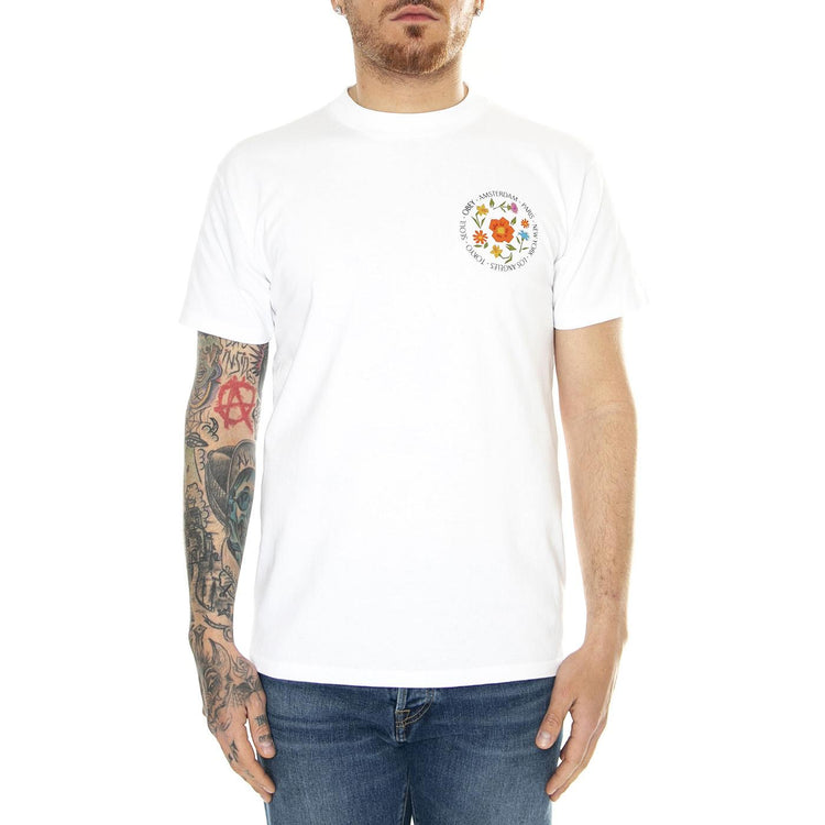 Obey City Flowers Classic Tee White - Maglietta Girocollo Uomo Bianca 165263695-WHT  OBEY 