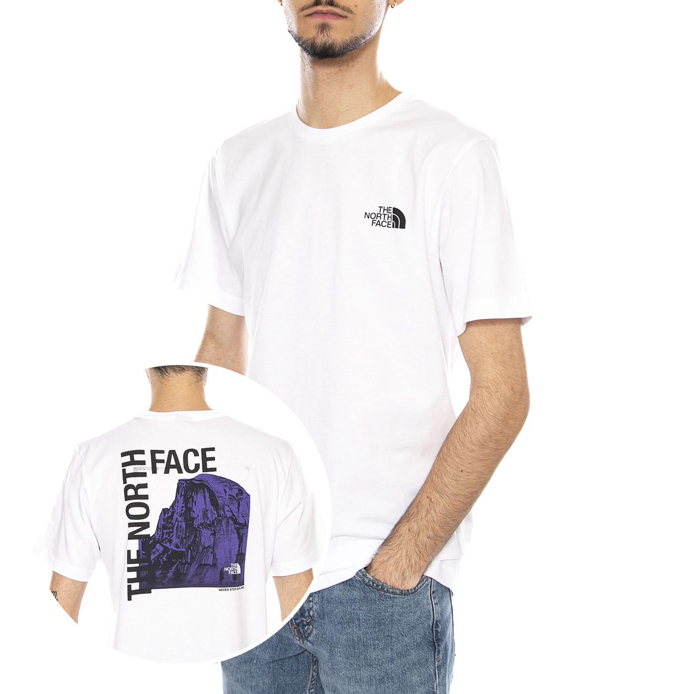 M Half Dome Photo SS Tee White -- Maglietta Girocollo Uomo Bianca NF0A8EE9 FN41 THE NORTH FACE 