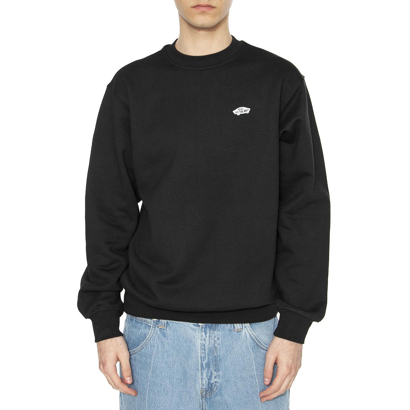 Style 76 II Loose Ft Crew Black / White - Felpa Girocollo Uomo Nera VN000P52Y281  VANS 