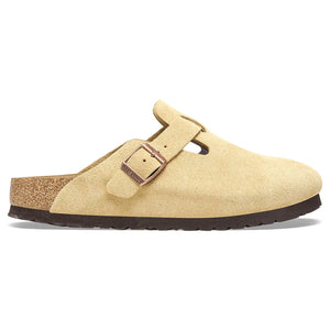 W' Boston Latte Cream, Suede Leather Sandals - Sandali Donna / Uomo Beige 1026164  BIRKENSTOCK 