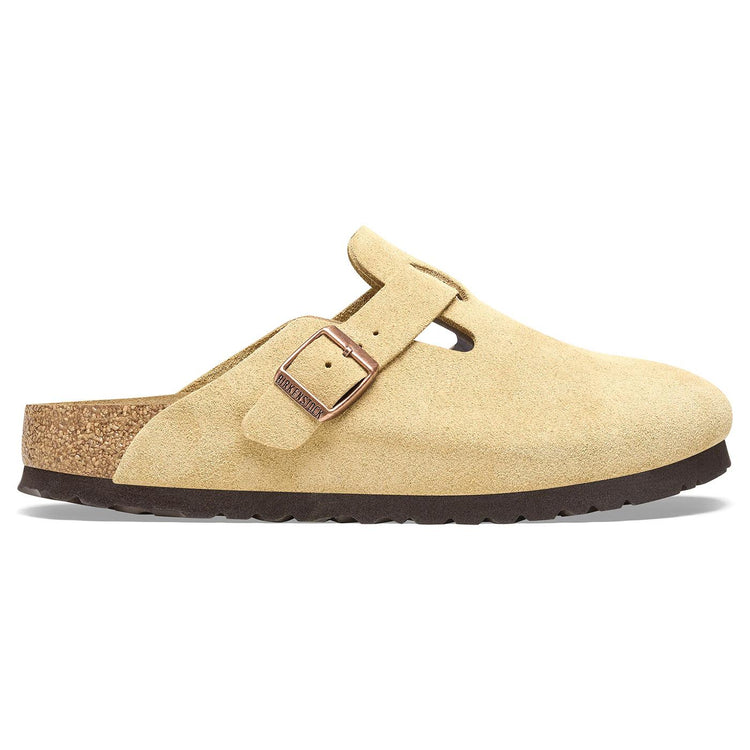 W' Boston Latte Cream, Suede Leather Sandals - Sandali Donna / Uomo Beige 1026164  BIRKENSTOCK 