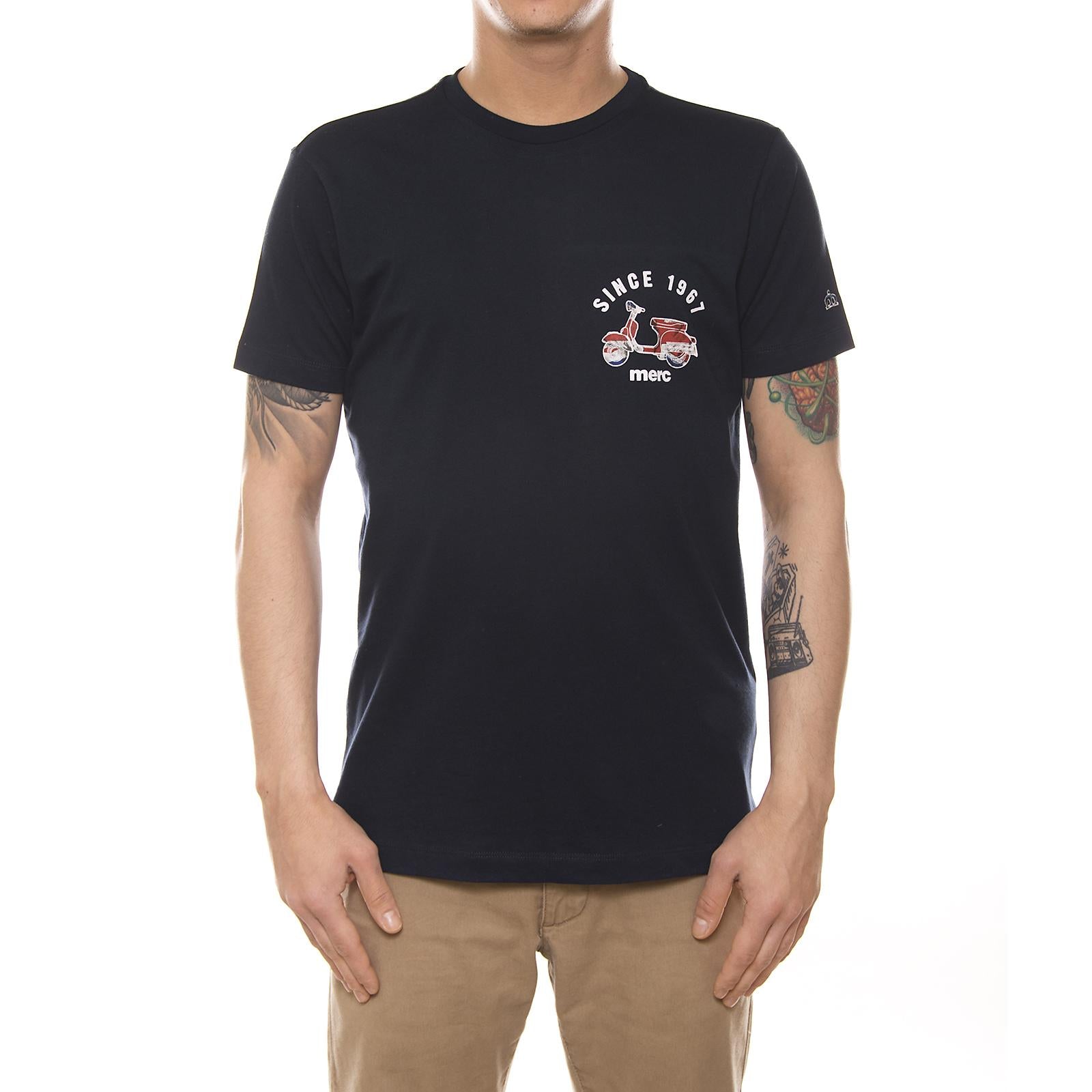 LUDLOW SCOOTER EMBLEM T-SHIRT NAVY 80545_4  MERC 