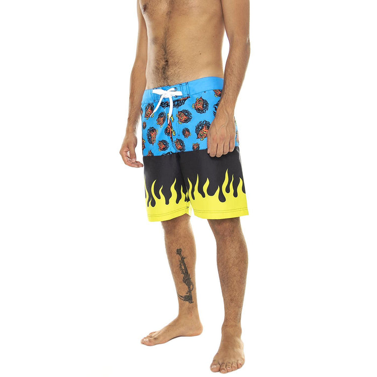 Delfino Devil Mask Blue - Costume da Bagno Uomo Multicolore SCA-SHR-5122  SANTA CRUZ 