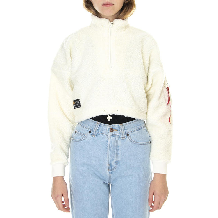 Teddy ZH Sweater COS Wmn Off White - Felpa Donna Bianca 108034-16  ALPHA INDUSTRIES 