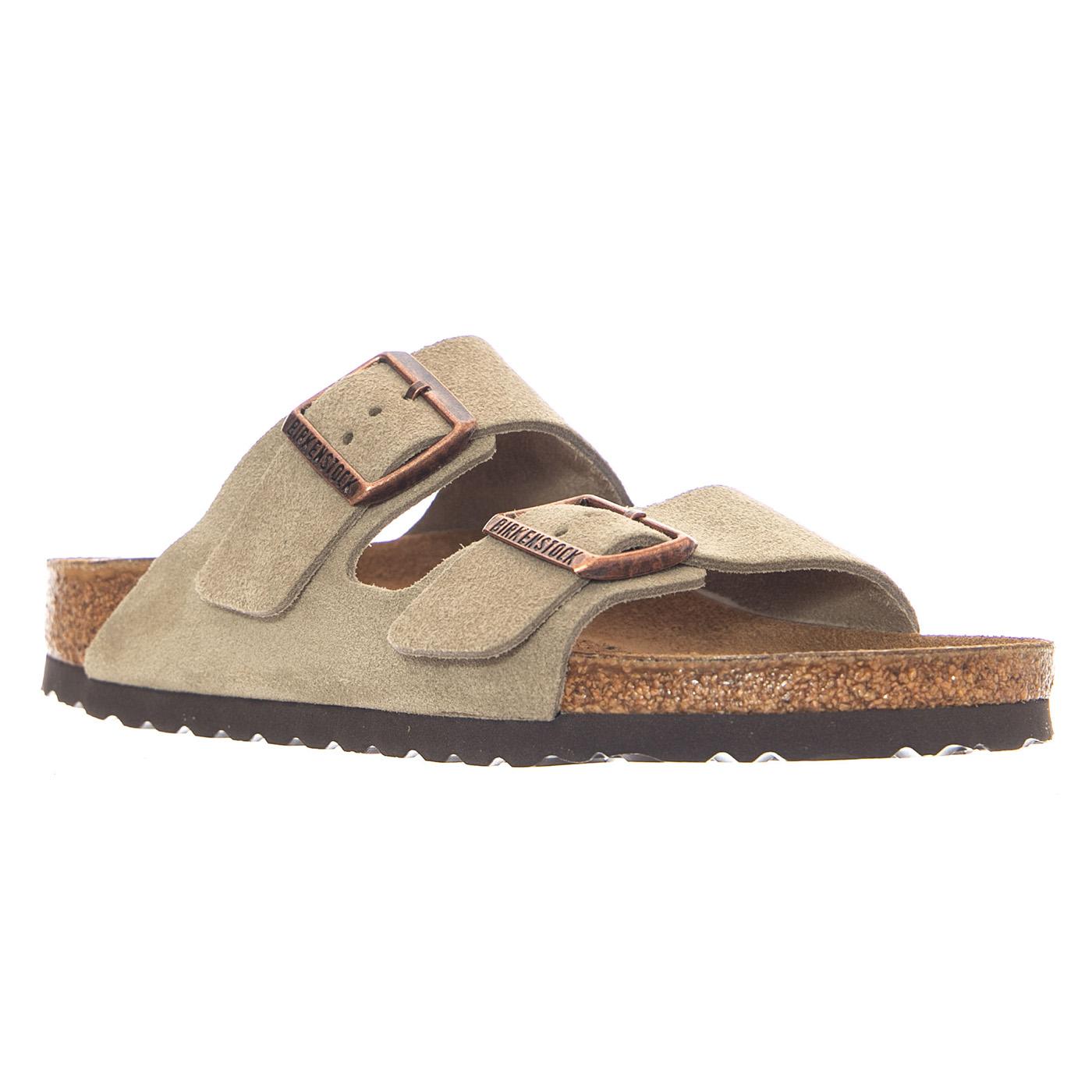 Arizona Suede Leather Narrow Fit Taupe - Sandali Uomo / Donna Beige 051463 TPE BIRKENSTOCK 