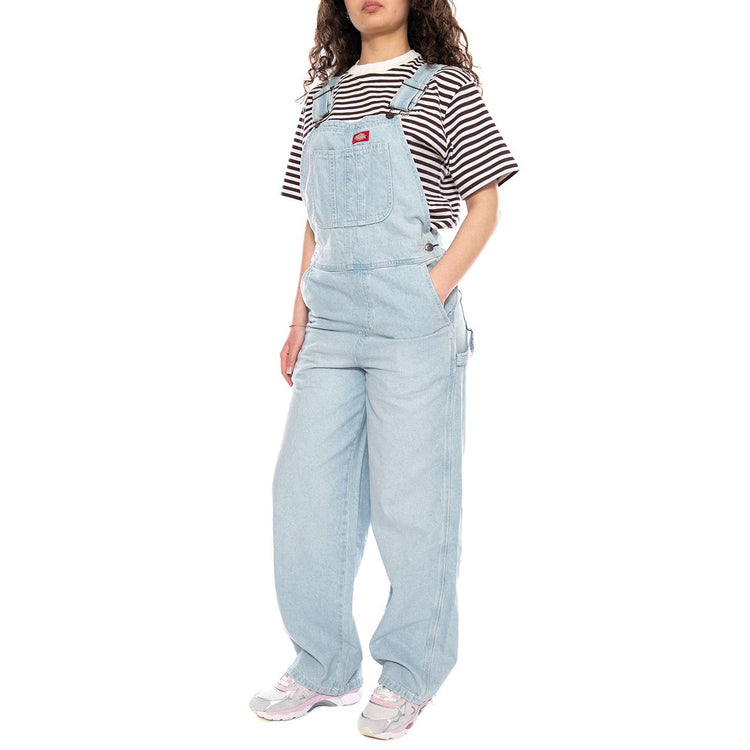 Loose Denim Bib W Fog Blue - Salopette Donna Denim Jeans Blu DK0A88EC 0FE1 DICKIES 