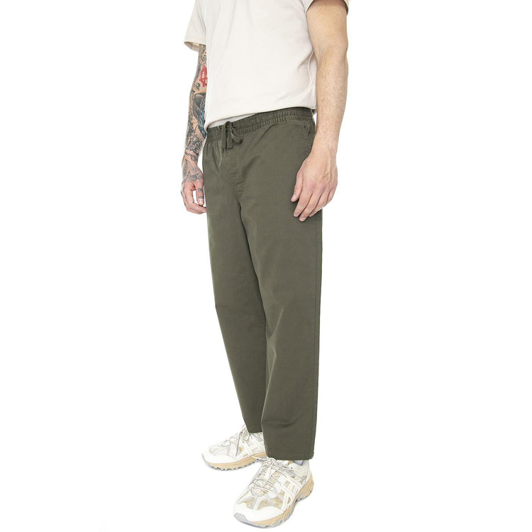 Range Loose Cropped Elastic Waist Pant Grape Leaf - Pantaloni Uomo Verdi VN0005ZDKCZ1  VANS 