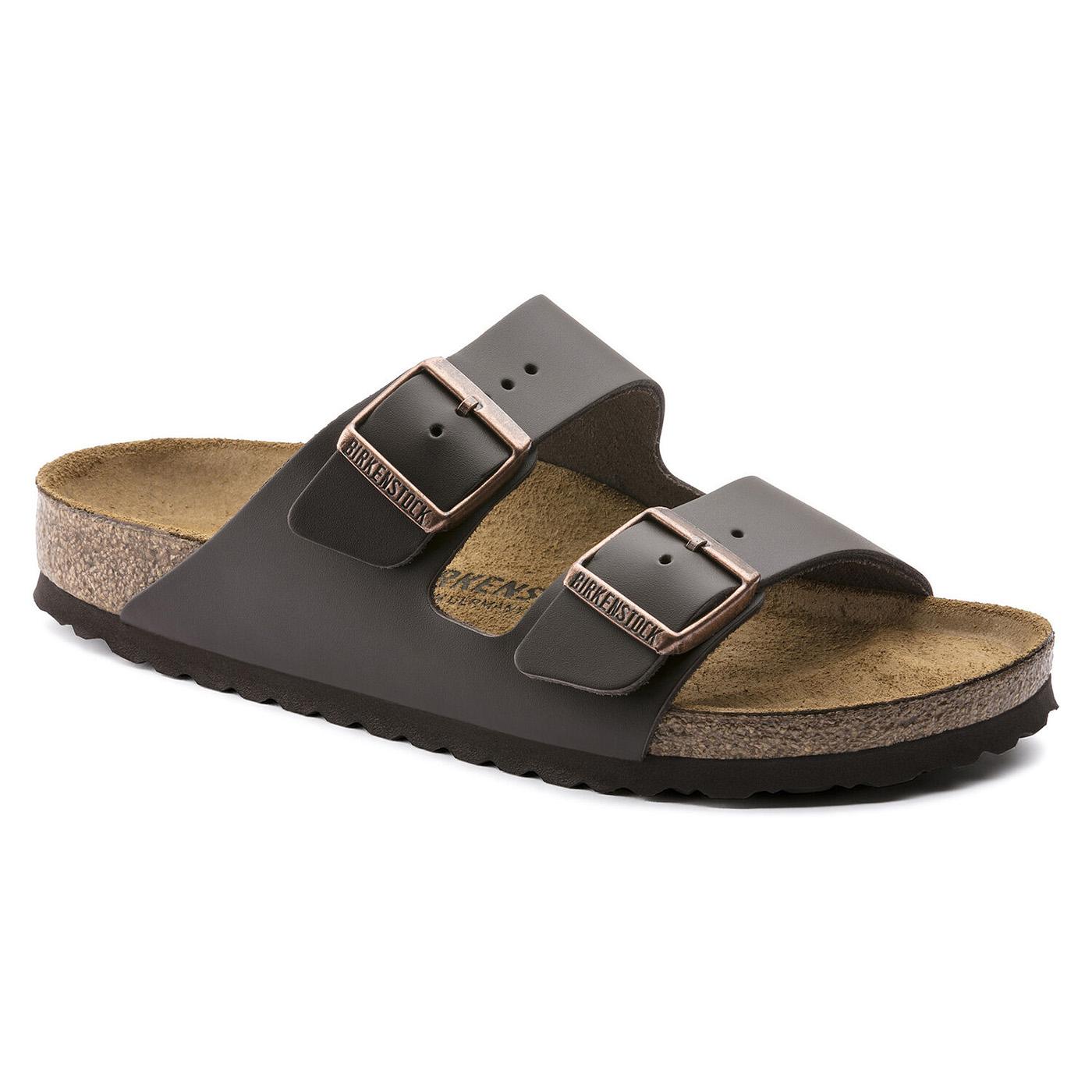 Arizona BS Dark Brown Natural Leather Narrow Fit - Sandali Uomo Marroni (Calzata Stretta) 0051103 . BIRKENSTOCK 