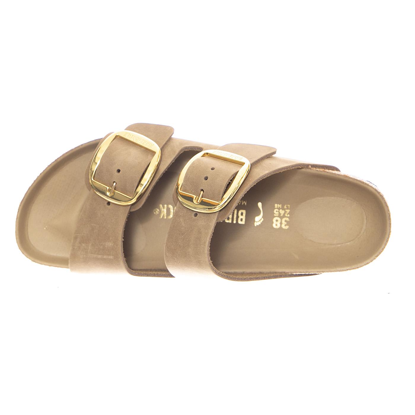 Arizona Big Buckle Oiled Leather Narrow Fit Tobacco Brown - Sandali Donna Marroni 1030395 TBN BIRKENSTOCK 