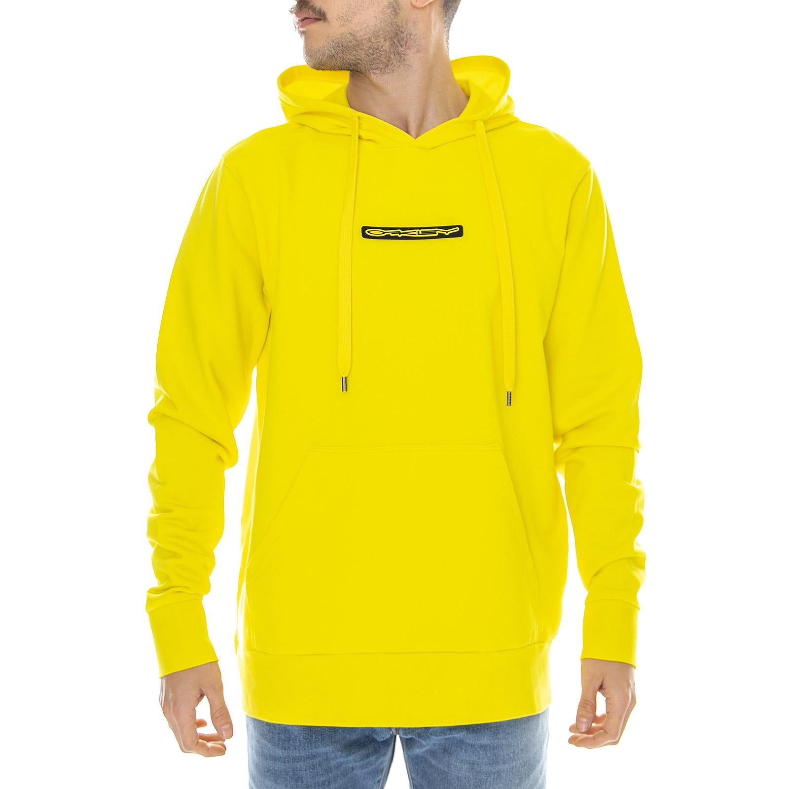 Mens Golfing Logo Radiant Yellow Hooded Sweatshirt FOA400458-5RY  OAKLEY 