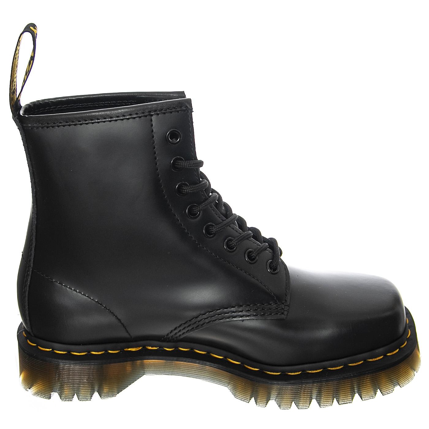 1460 Bex Squared Black Polished Smooth - Stivali Donna Neri 27886001  DR.MARTENS 