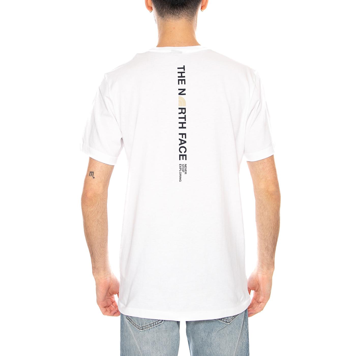 M Vertical Logo SS Tee White - Maglietta Girocollo Uomo Bianca NF0A8EE7 FN41 THE NORTH FACE 