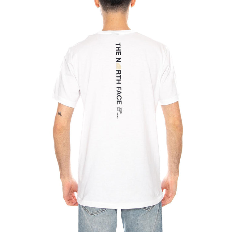 M Vertical Logo SS Tee White - Maglietta Girocollo Uomo Bianca NF0A8EE7 FN41 THE NORTH FACE 