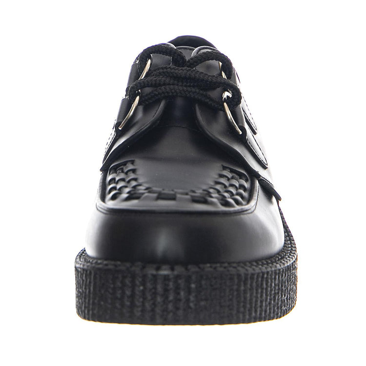 Wulfrun Shoes Black Leather - Scarpe Stringate Profilo Basso Uomo / Donna Nere UDSUM-C010X-BKL  UNDERGROUND 