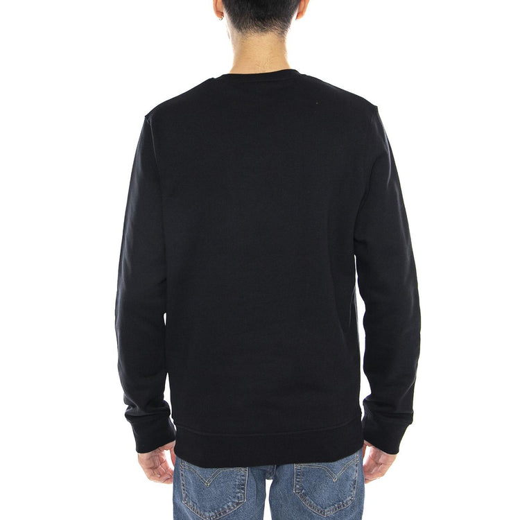 Brushed Back Crew-Neck Sweatshirt - Jet Black - Felpa Girocollo Uomo Nera ML1131V-Z865 . LYLE & SCOTT 