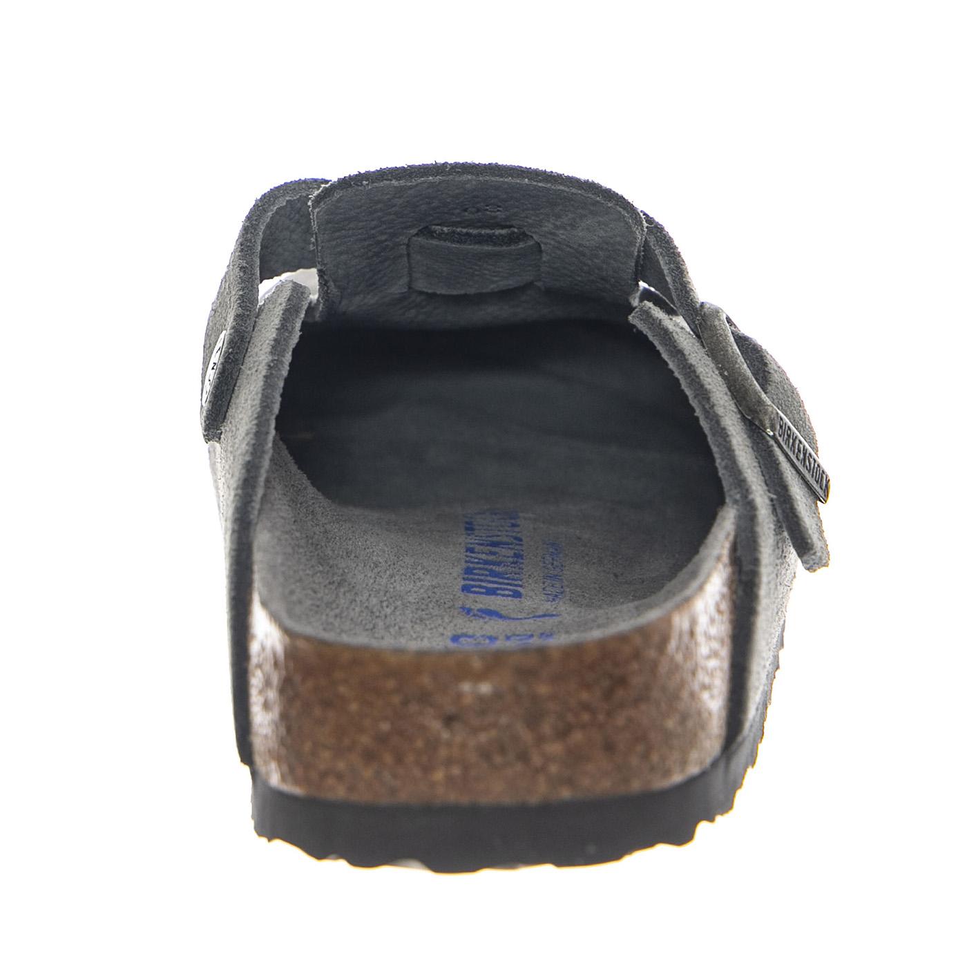 Boston SFB Basalt Gray, Suede Leather - Sandali Uomo Grigi 1030874 . BIRKENSTOCK 