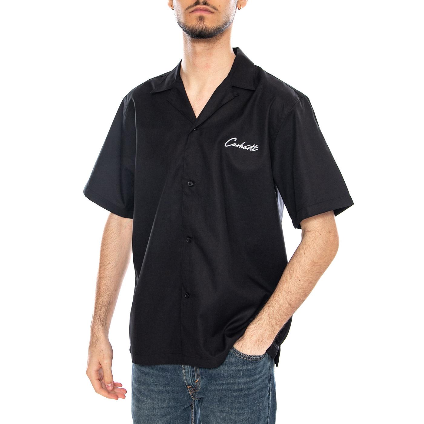 S/S Delray Shirt Black - Camicia Maniche Corte Uomo Nera I031465 0D2XX CARHARTT WIP 