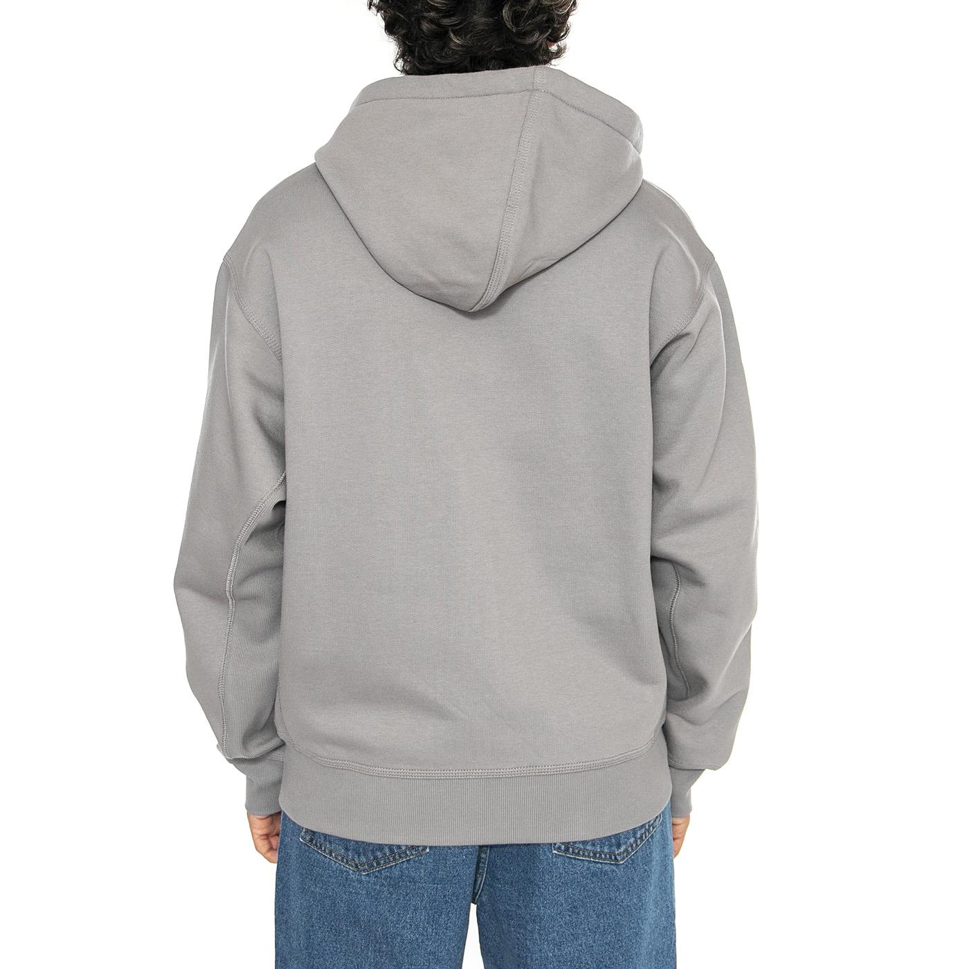 Hooded American Script Jacket Yosemite - Felpa con Cappuccio e Zip Uomo Grigia I033063.2LRXX  CARHARTT WIP 