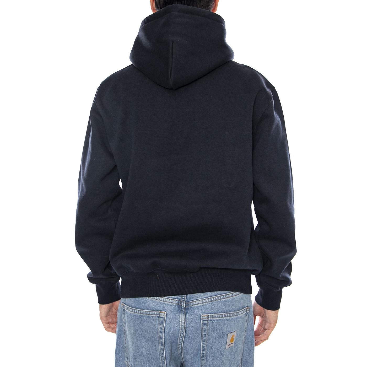 Hooded Carhartt Sweat Deep Night / Palisander - Felpa con Cappuccio Uomo Blu I030547.38CXX  CARHARTT WIP 